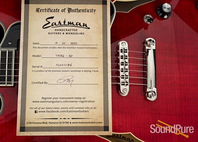 Eastman T486-RD Red Thinline Electric #P2001184 — image 6