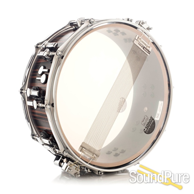 Sonor 5.5x14 SQ2 Heavy Beech Snare Drum- Ebony — image 2