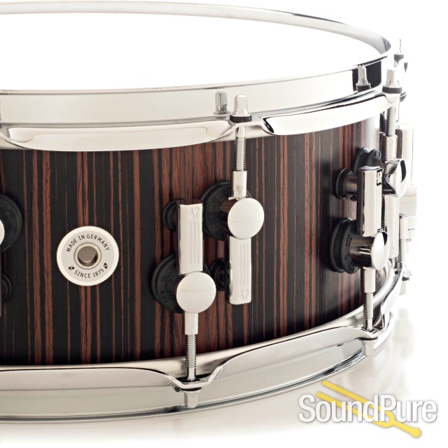 Sonor 5.5x14 SQ2 Heavy Beech Snare Drum- Ebony — image 3