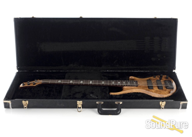 Roscoe SKB Burl Myrtle 5-String Bass #5600 - Used — image 4