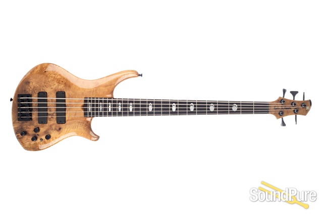 Roscoe SKB Burl Myrtle 5-String Bass #5600 - Used — image 8