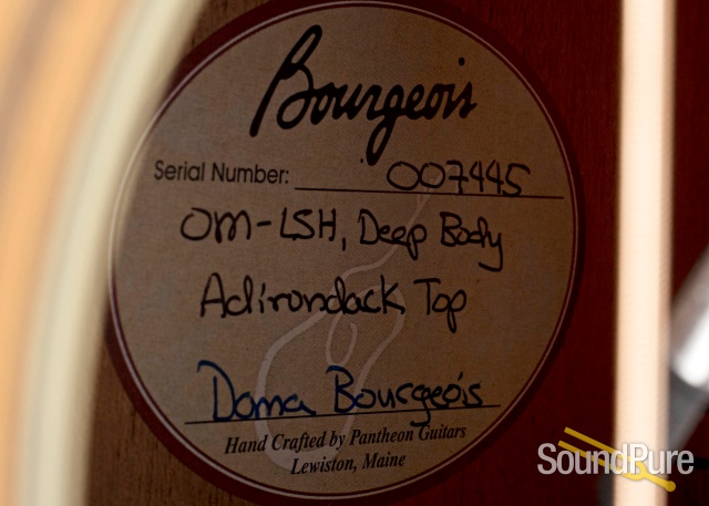 Bourgeois OM LSH DB Signature AT Addy/Mahogany #7445 - Used — image 4