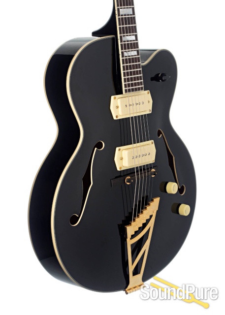 D'Angelico EX-59 Black Archtop Guitar #W1600191 - Used — image 3