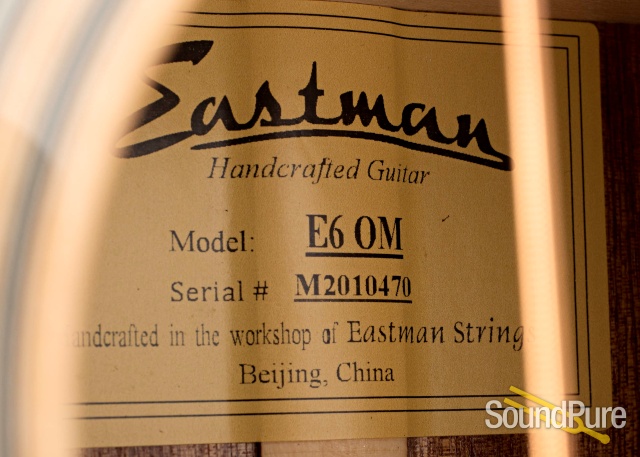 Eastman E6OM Sitka/Mahogany Acoustic Guitar #M2010470 — image 4