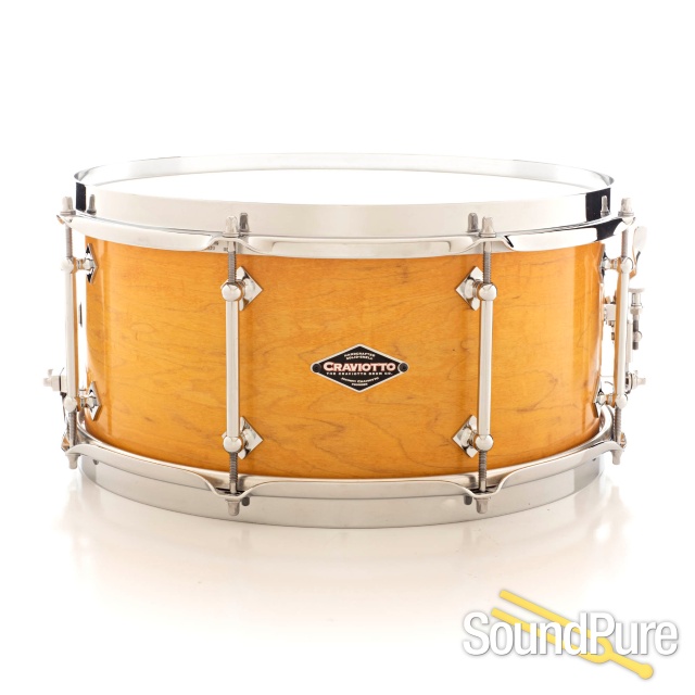 Craviotto 6.5x14 Maple Holiday Custom Snare Drum Amber — image 1