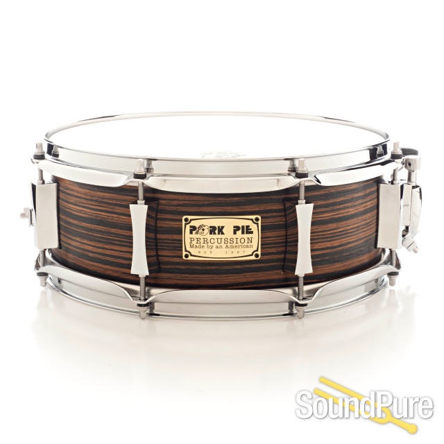 Pork Pie 5x13 Maple Snare Drum Macassar Ebony Veneer — image 1
