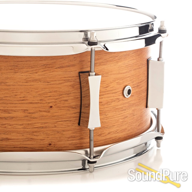 Pork Pie 6.5x13 Mahogany/Poplar Snare Drum — image 3