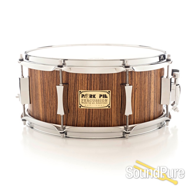 Pork Pie 6.5x13 Mahogany/Poplar/Zebrawood Snare Drum — image 1