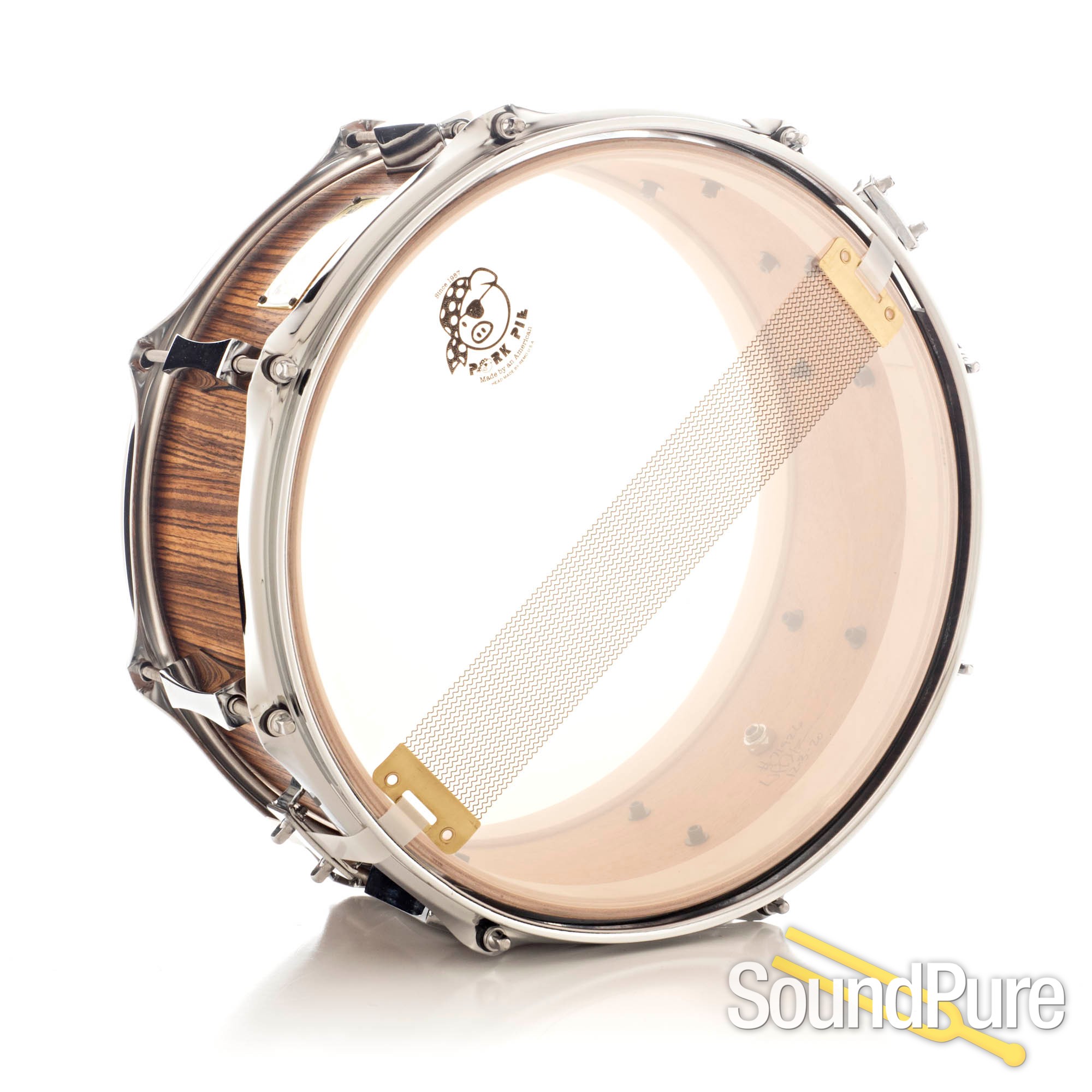 Pork Pie 6.5x13 Mahogany/Poplar/Zebrawood Snare Drum