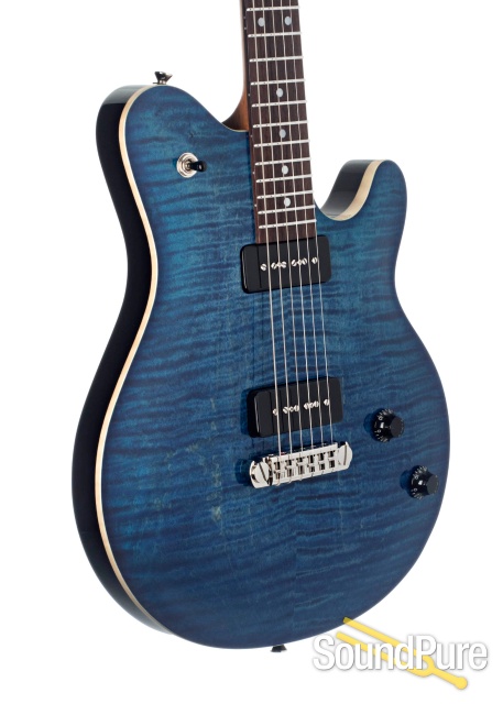Michael Tuttle Carve Top Deluxe Trans Blue #25 - Used — image 3