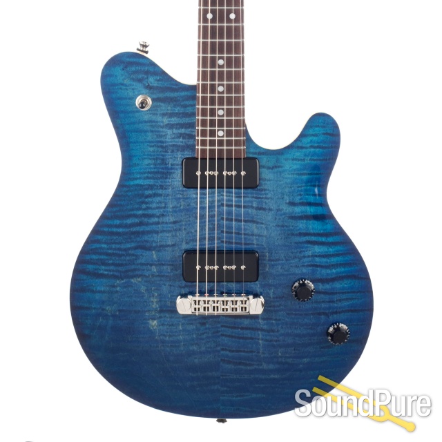 Michael Tuttle Carve Top Deluxe Trans Blue #25 - Used — image 1