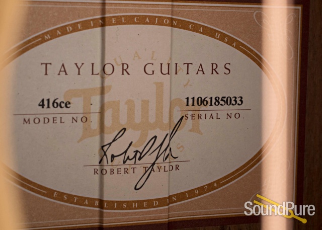 Taylor 416ce Sitka/Ovangkol Acoustic #1106185033 - Used — image 3