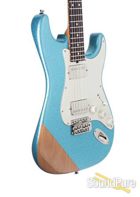 Tuttle Tuned S Ice Blue Sparkle Electric Guitar #653 — image 4