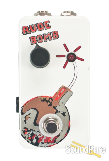 Flickinger Rude Bomb Boost Pedal - White — image 1