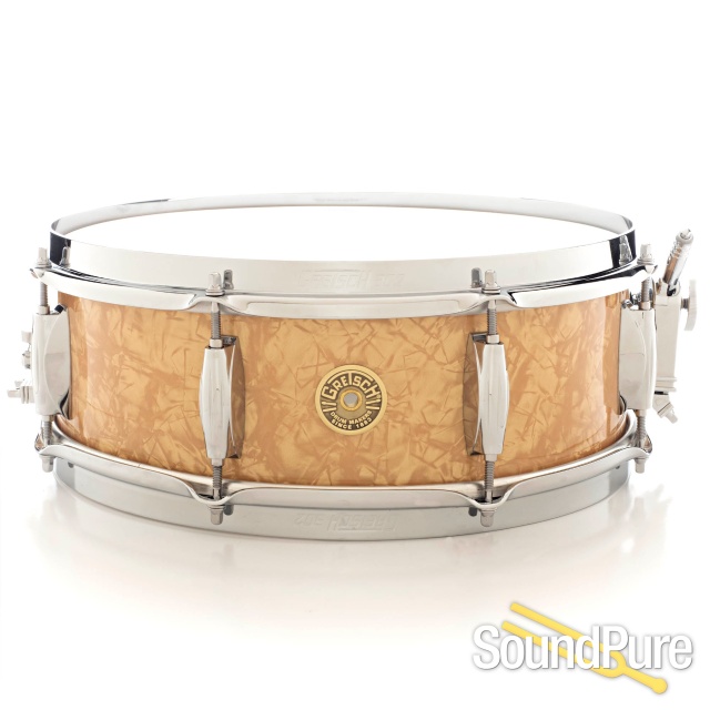 Gretsch 5x14 Broadkaster Snare Drum-Antique Pearl