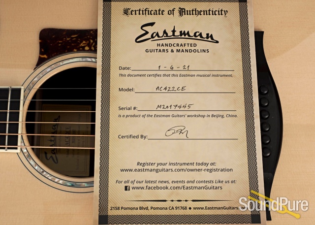 Eastman AC422CE Grand Auditorium Acoustic Guitar #M2017445 — image 6