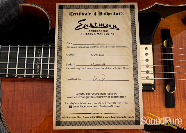 Eastman AR380CE-HB John Pisano Signature Archtop #L2000669 — image 5