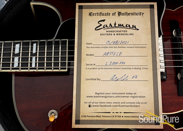 Eastman AR372CE Archtop Electric Guitar #L2000590 — image 5
