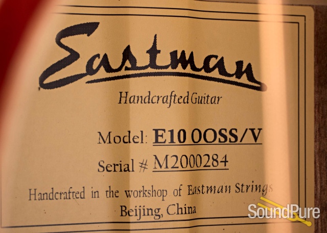 Eastman E10OOSS/V Adirondack/Mahogany Acoustic #M2000284 — image 4