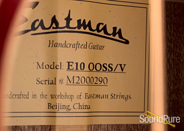 Eastman E10OOSS/V Adirondack/Mahogany Acoustic #M2000290 — image 4