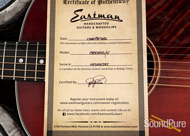 Eastman E10OOSS/V Adirondack/Mahogany Acoustic #M2000287 — image 6