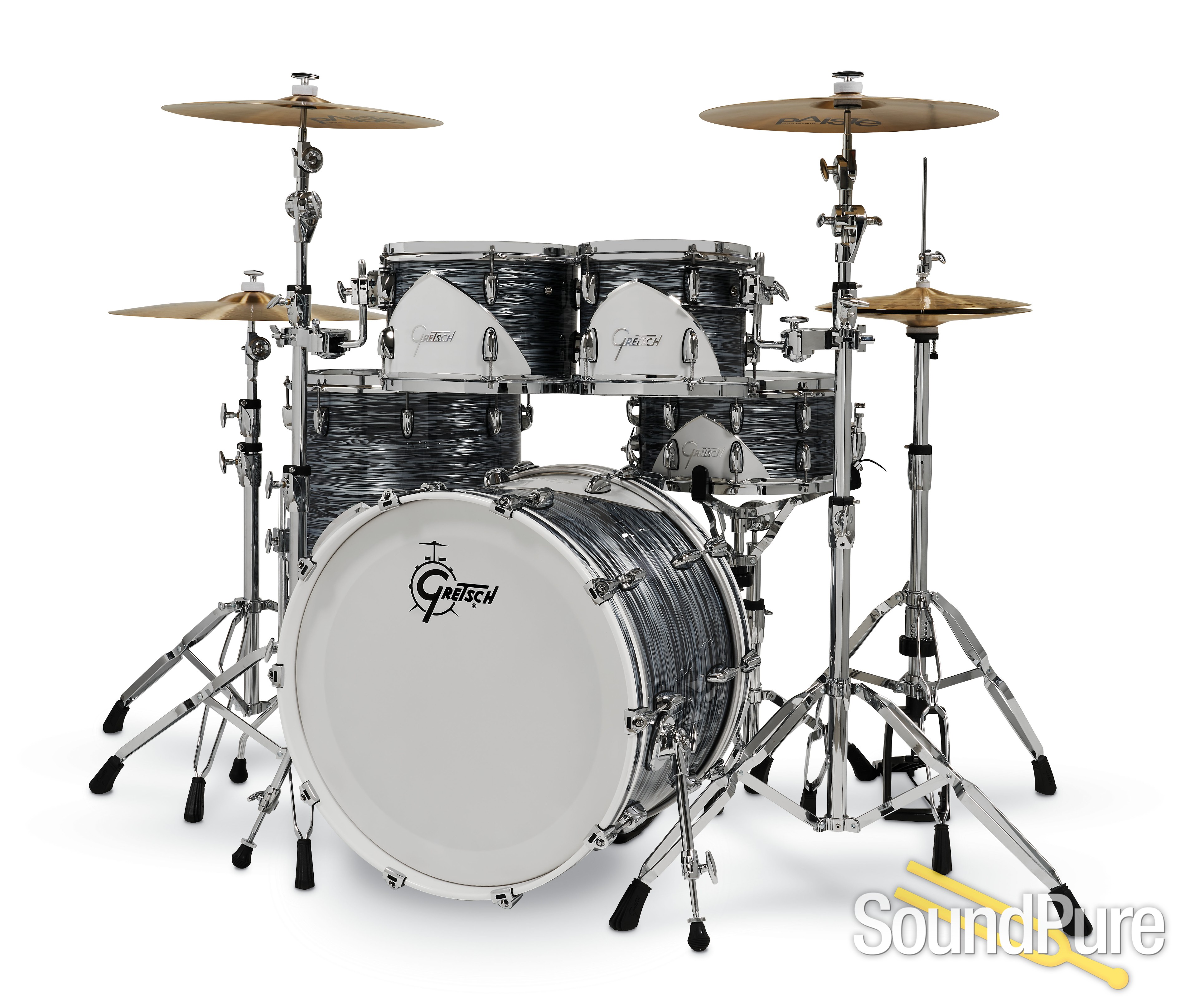 Gretsch 5pc Renown 57 Drum Set Silver Oyster Pearl