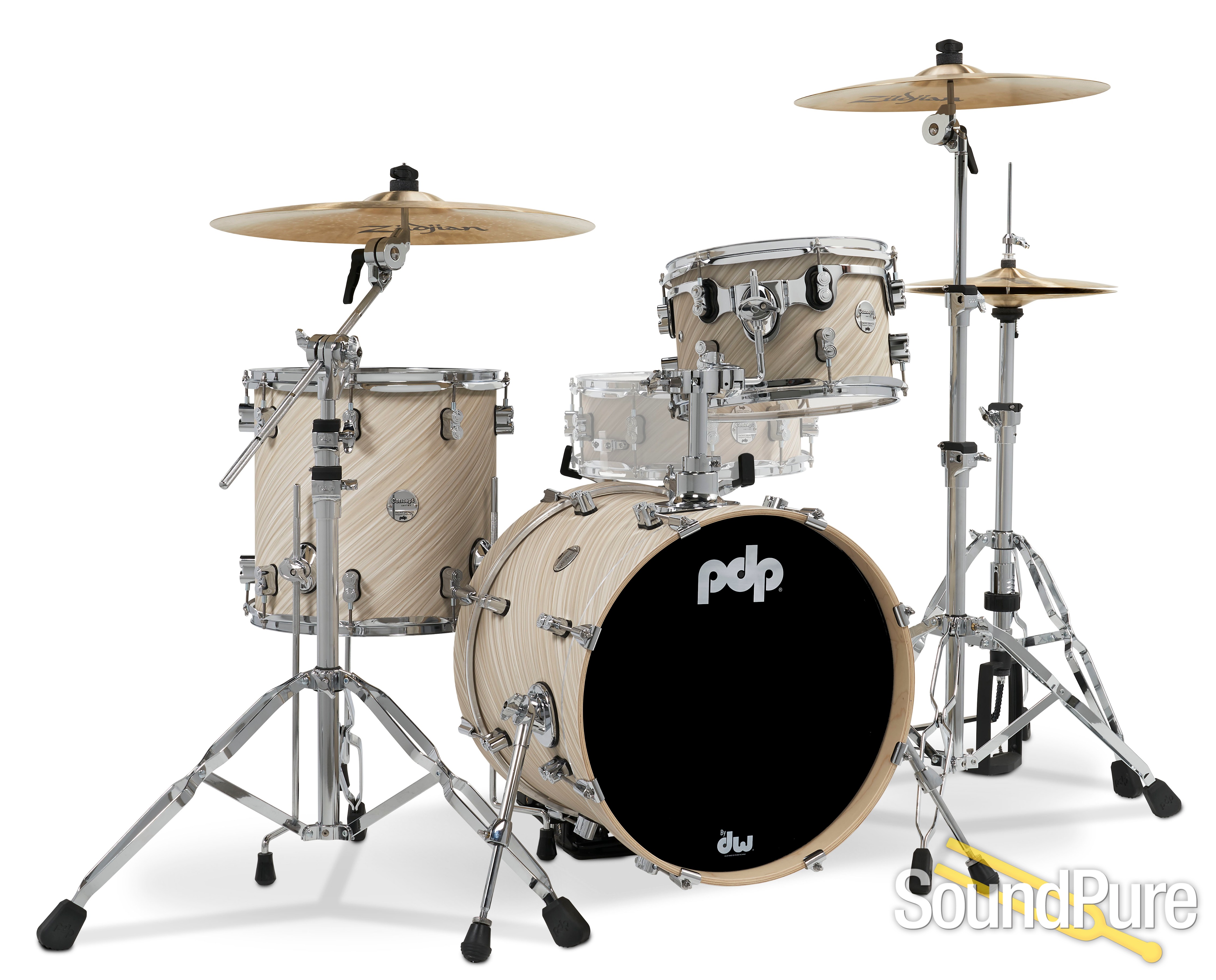 PDP 3pc Concept Maple Jazz Drum Set Twisted Ivory