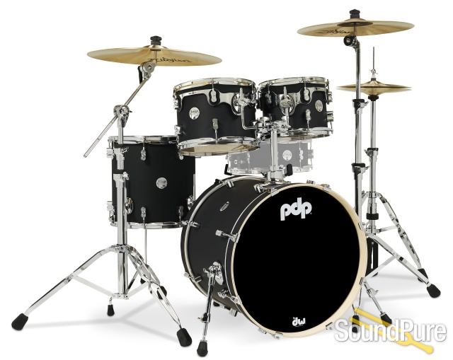 PDP 4pc Concept Maple Fusion Drum Set Satin Black