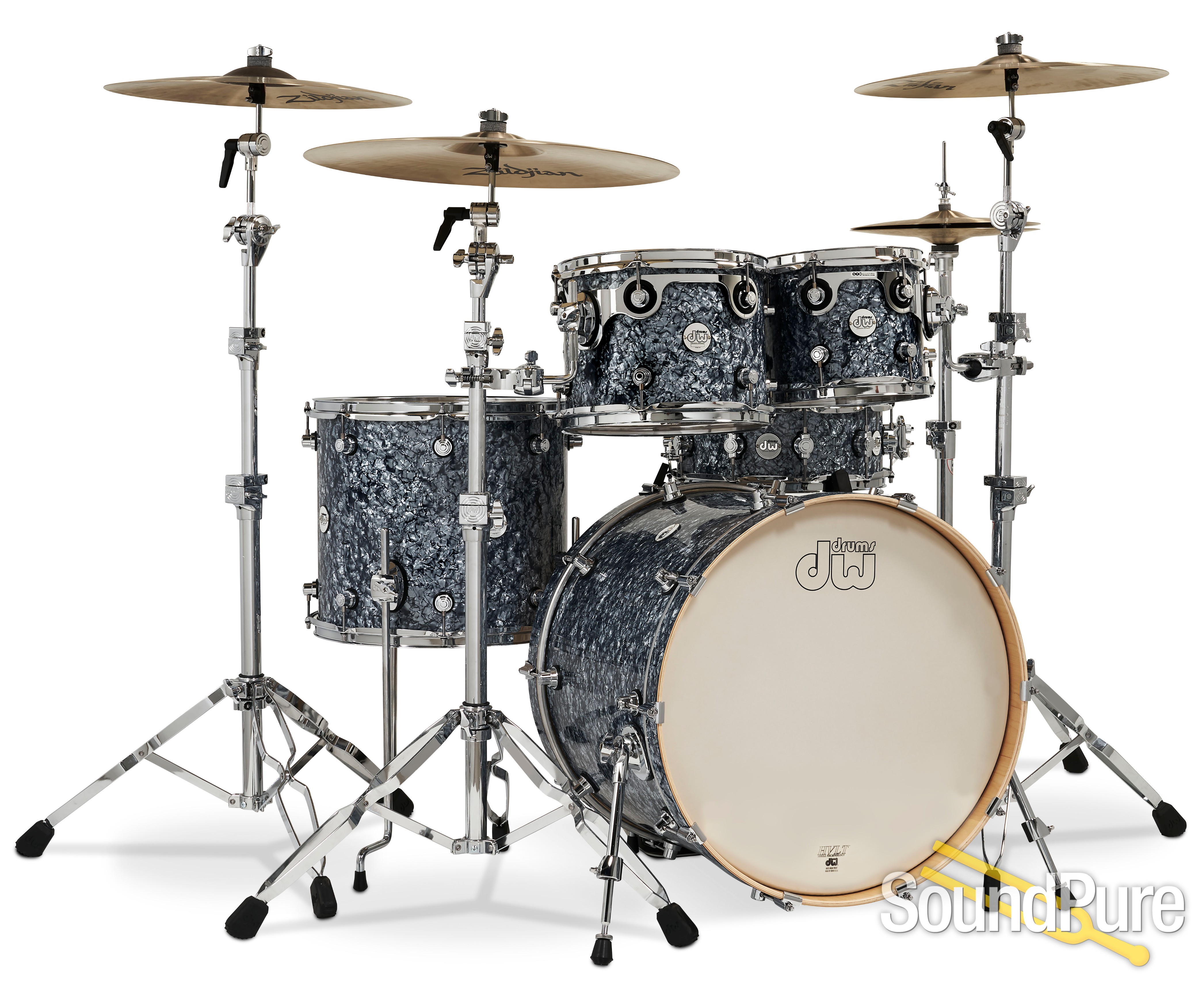 DW 5pc Design Series Standard Drum Set Grey Pearl