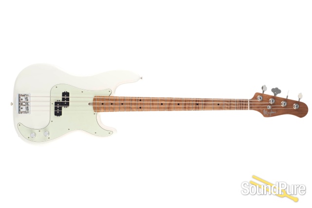 Maghini MP4 Classic Olympic White Electric Bass #1508 - Used — image 8
