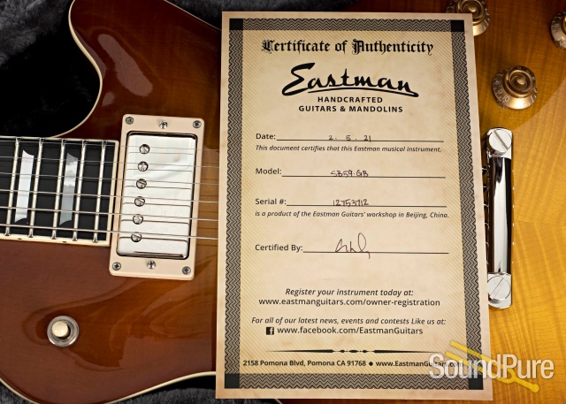 Eastman SB59-GB Goldburst Electric Guitar #12753712 — image 5