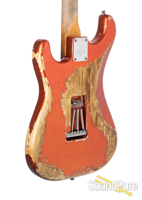 Fender CS LTD '63 Strat Relic Tangerine #CZ542529 - Used — image 2