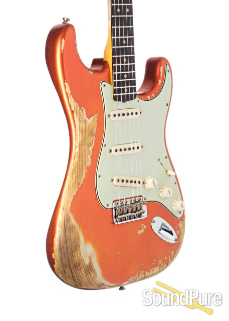 Fender CS LTD '63 Strat Relic Tangerine #CZ542529 - Used — image 3