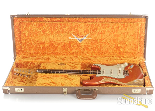 Fender CS LTD '63 Strat Relic Tangerine #CZ542529 - Used — image 6