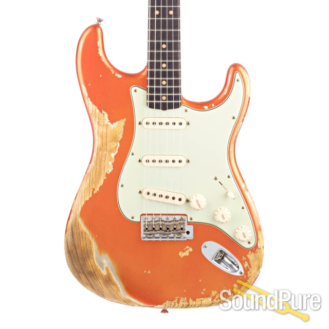 Fender CS LTD '63 Strat Relic Tangerine #CZ542529 - Used — image 1