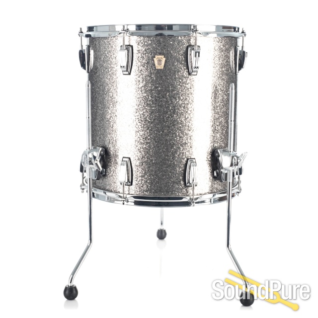 Ludwig 3pc Classic Maple Fab Drum Set Titanium Glitter — image 5