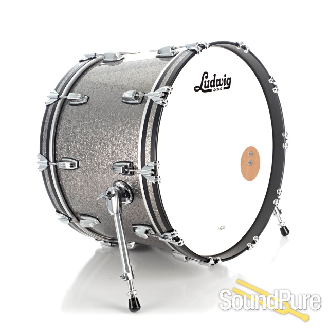 Ludwig 3pc Classic Maple Fab Drum Set Titanium Glitter — image 8