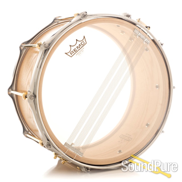 Noble & Cooley 7x14 SS Classic Sassafras Snare Drum-Natural — image 2