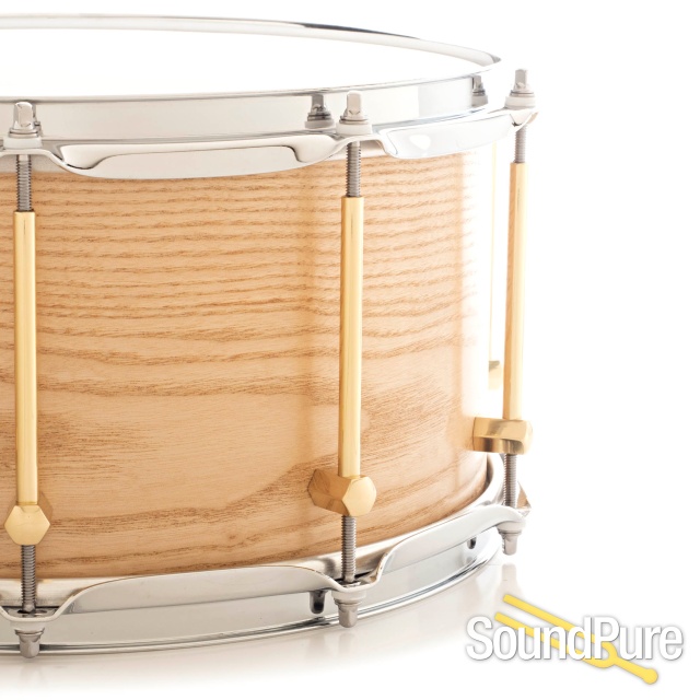 Noble & Cooley 7x14 SS Classic Sassafras Snare Drum-Natural — image 3