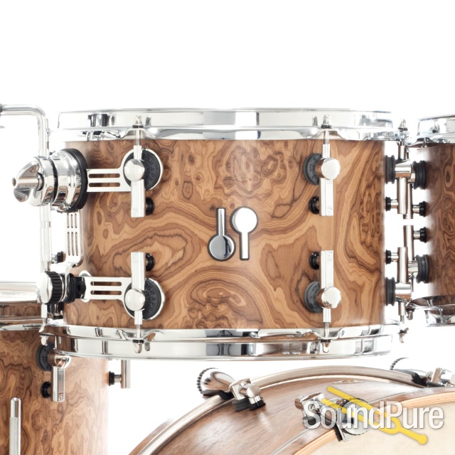 Sonor 5pc SQ2 Vintage Maple Studio Drum Set Chocolate Burl — image 6