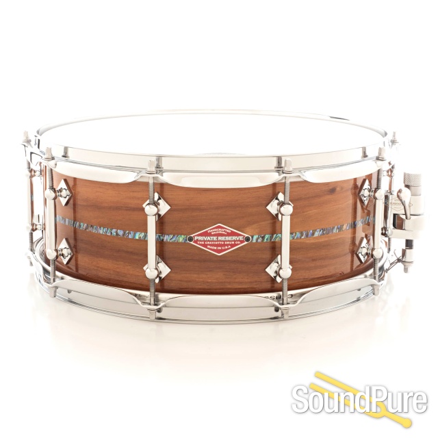 Craviotto 5.5x14 Private Reserve Black Acacia Snare Drum — image 1