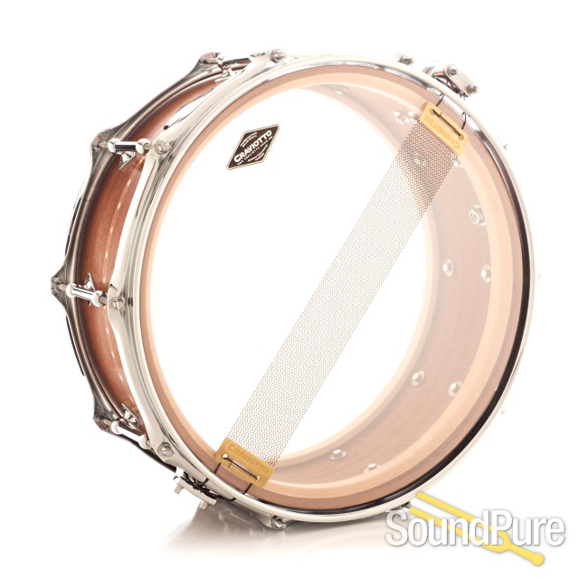 Craviotto 5.5x14 Sapele Custom Shop Snare Drum w/Inlay — image 2