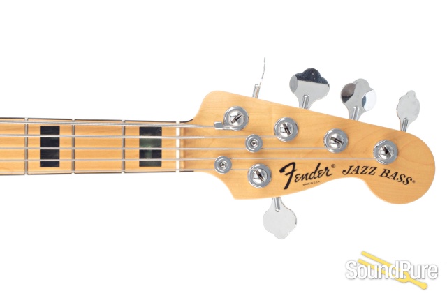 Fender Am Deluxe 5-String Jazz Bass Black #US15061400 - Used — image 5