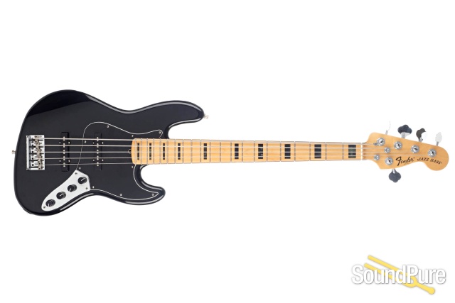 Fender Am Deluxe 5-String Jazz Bass Black #US15061400 - Used — image 8