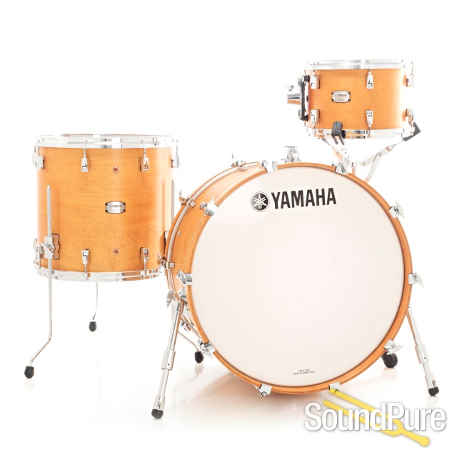 Yamaha 3pc Absolute Hybrid Maple Drum Set-Vintage Natural — image 1