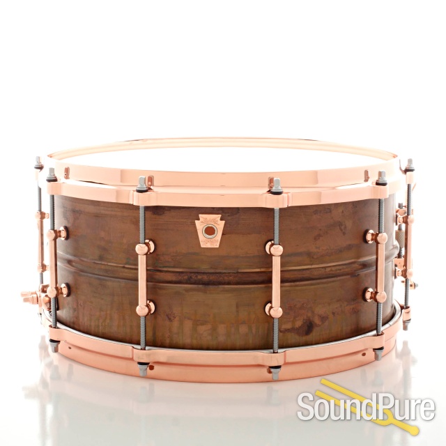 Ludwig 6.5X14 Smooth Copper Snare Drum-Tube Lugs LC663TC — image 1