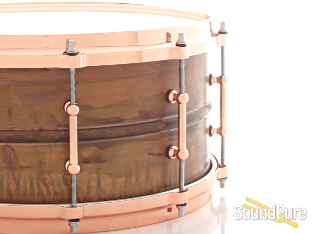 Ludwig 6.5X14 Smooth Copper Snare Drum-Tube Lugs LC663TC — image 5