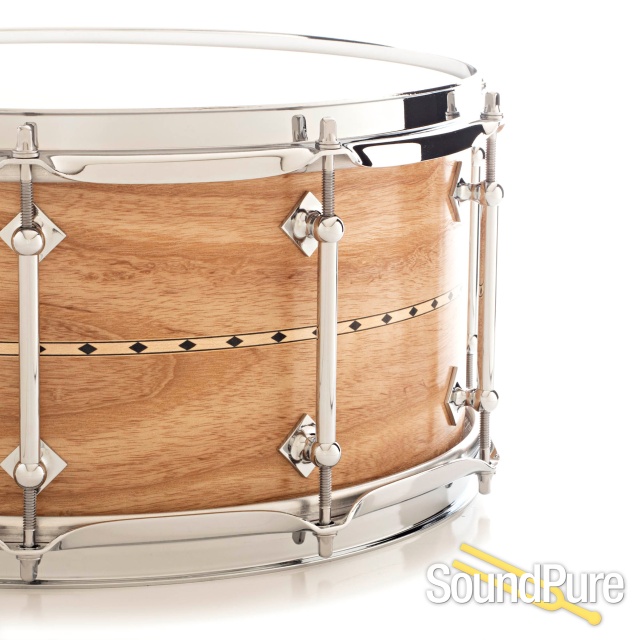 Craviotto 6.5x14 Ash Custom Shop Snare Drum w/ Inlay — image 3