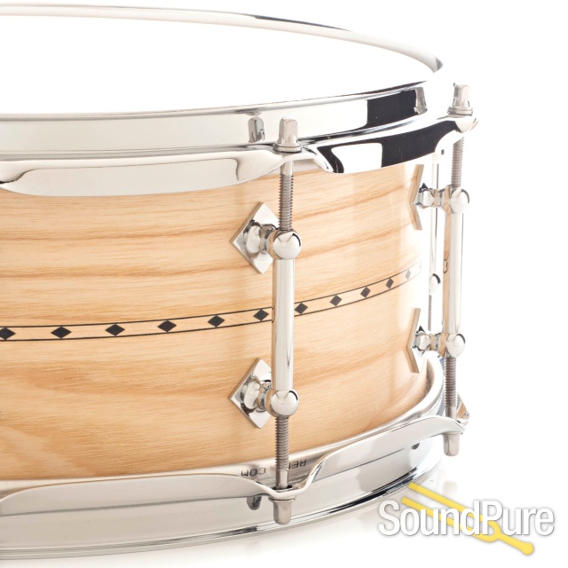 Craviotto 5.5x14 Ash Custom Shop Snare Drum w/ Inlay — image 3