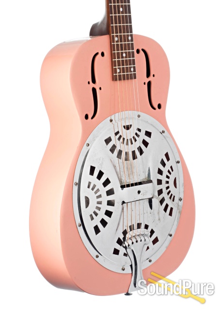 Dobro Metal Body 12-Fret Resonator Pink #8 573 7B - Used — image 3